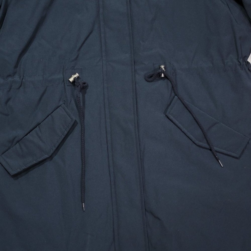 Levis Womens Faux Fur Lined Hooded Parka Jacket Navy Sz XL - Picture 5 of 10